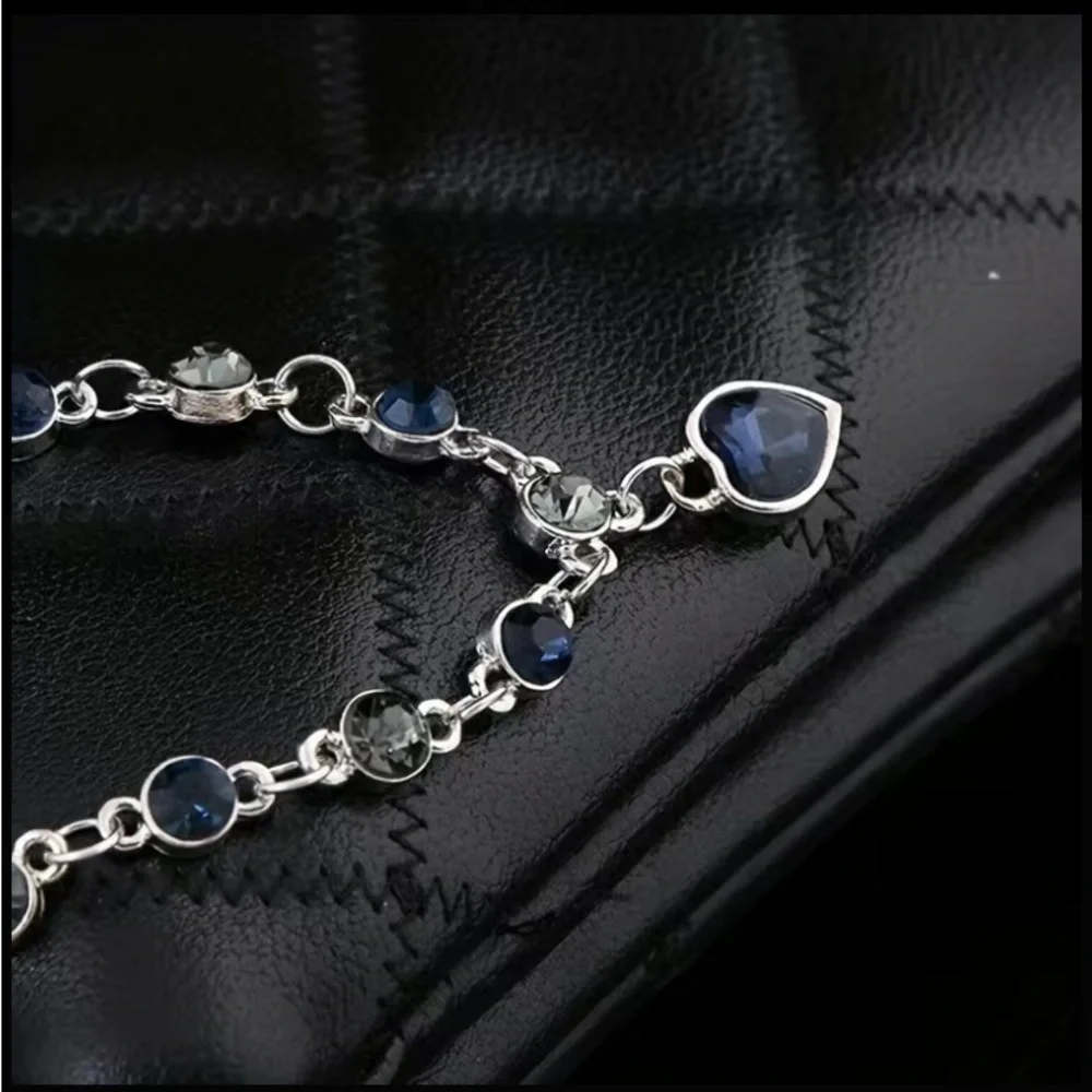 Blue Sapphire Heart Bracelet